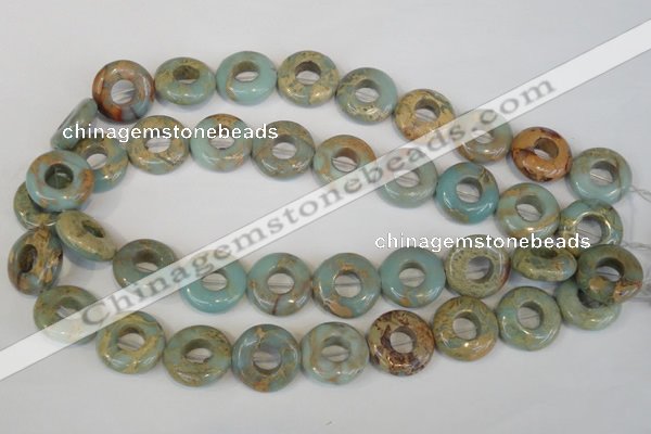 CNS197 15.5 inches 20mm donut natural serpentine jasper beads