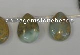 CNS200 Top-drilled 15*20mm flat teardrop natural serpentine jasper beads