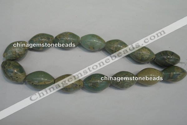 CNS208 15.5 inches 20*30mm rice natural serpentine jasper beads