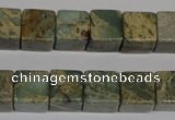 CNS210 15.5 inches 15*15mm cube natural serpentine jasper beads