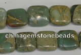 CNS213 15.5 inches 15*15mm square natural serpentine jasper beads