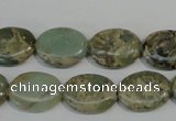 CNS241 15.5 inches 12*16mm oval natural serpentine jasper beads