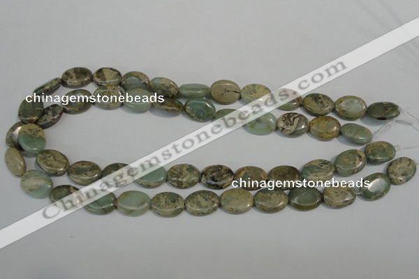 CNS241 15.5 inches 12*16mm oval natural serpentine jasper beads