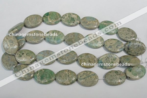 CNS244 15.5 inches 22*30mm oval natural serpentine jasper beads