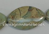 CNS248 15.5 inches 25*40mm marquise natural serpentine jasper beads