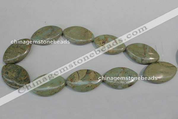 CNS248 15.5 inches 25*40mm marquise natural serpentine jasper beads