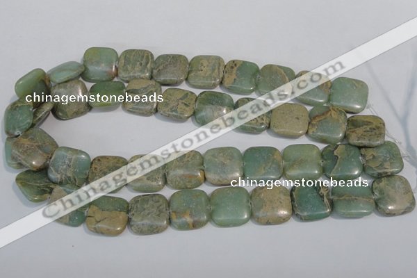 CNS251 15.5 inches 20*20mm square natural serpentine jasper beads