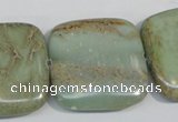 CNS252 15.5 inches 30*30mm square natural serpentine jasper beads