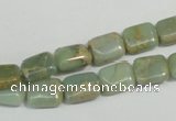 CNS254 15.5 inches 8*10mm rectangle natural serpentine jasper beads