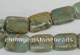 CNS255 15.5 inches 12*16mm rectangle natural serpentine jasper beads