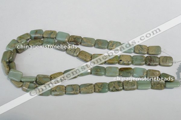CNS255 15.5 inches 12*16mm rectangle natural serpentine jasper beads