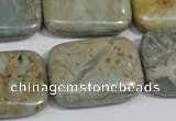 CNS257 15.5 inches 22*30mm rectangle natural serpentine jasper beads