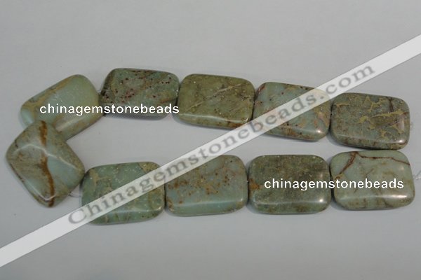 CNS258 15.5 inches 30*40mm rectangle natural serpentine jasper beads