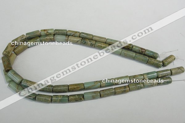 CNS275 15.5 inches 8*16mm tube natural serpentine jasper beads