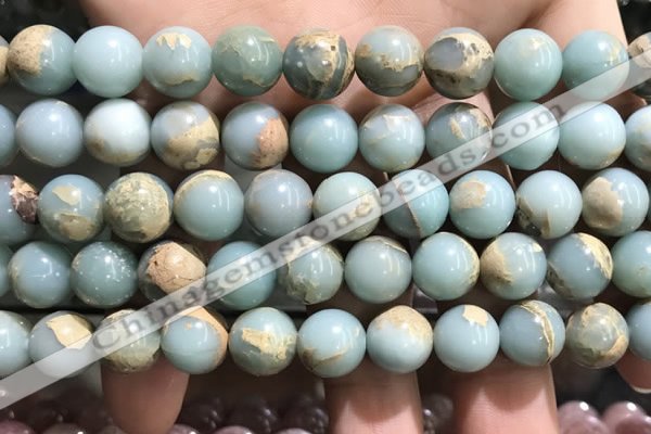 CNS303 15.5 inches 10mm round natural serpentine jasper beads