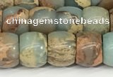 CNS307 15.5 inches 8*10mm rondelle serpentine jasper beads