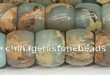 CNS308 15.5 inches 10*12mm rondelle serpentine jasper beads