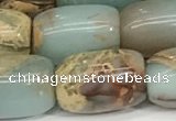 CNS312 15.5 inches 12*16mm drum serpentine jasper beads