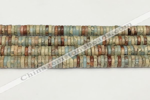 CNS320 15.5 inches 3*8mm heishi serpentine jasper beads