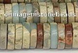 CNS321 15.5 inches 3*10mm heishi serpentine jasper beads