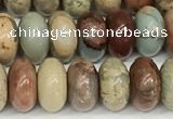 CNS325 15.5 inches 5*8mm rondelle serpentine jasper beads