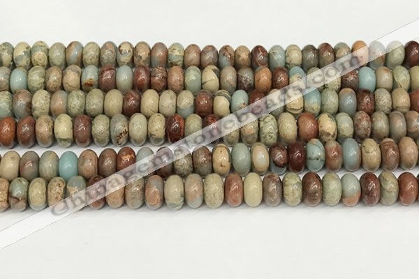 CNS325 15.5 inches 5*8mm rondelle serpentine jasper beads