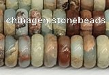 CNS327 15.5 inches 3*8mm rondelle serpentine jasper beads