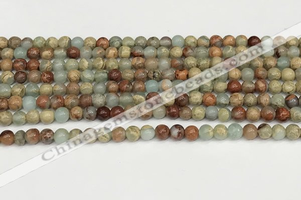 CNS330 15.5 inches 4mm round serpentine jasper beads wholesale