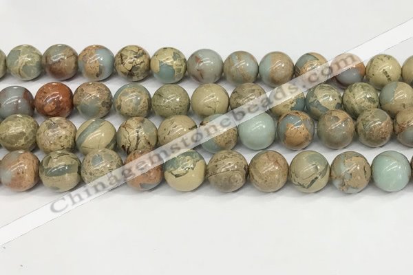 CNS335 15.5 inches 14mm round serpentine jasper beads wholesale