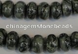 CNS414 15.5 inches 8*12mm rondelle natural serpentine jasper beads