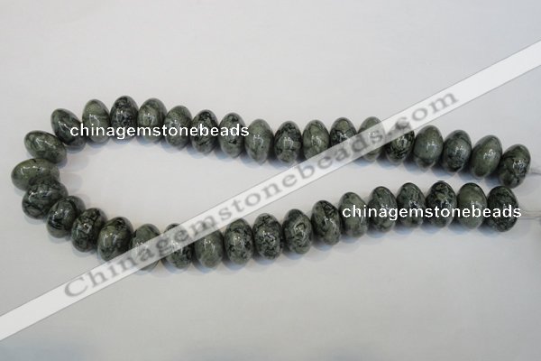 CNS416 15.5 inches 12*18mm rondelle natural serpentine jasper beads