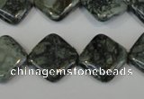 CNS430 15.5 inches 16*16mm diamond natural serpentine jasper beads