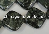 CNS432 15.5 inches 20*20mm diamond natural serpentine jasper beads