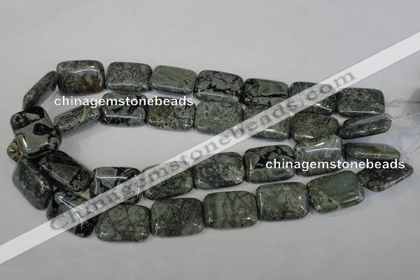 CNS438 15.5 inches 18*25mm rectangle natural serpentine jasper beads