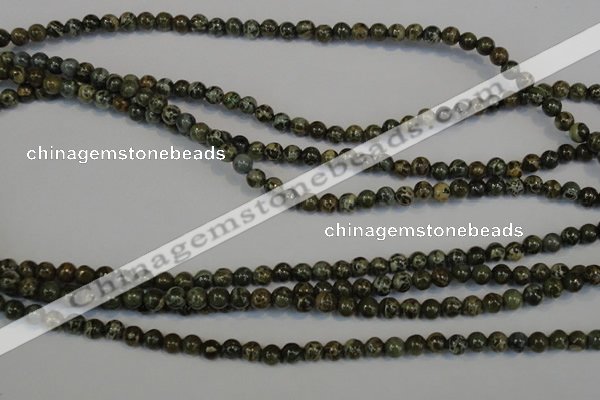 CNS500 15.5 inches 4mm round natural serpentine jasper beads