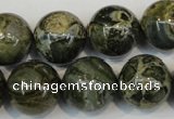 CNS506 15.5 inches 16mm round natural serpentine jasper beads