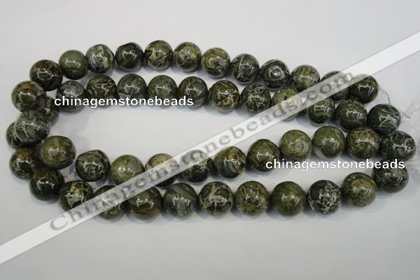 CNS506 15.5 inches 16mm round natural serpentine jasper beads