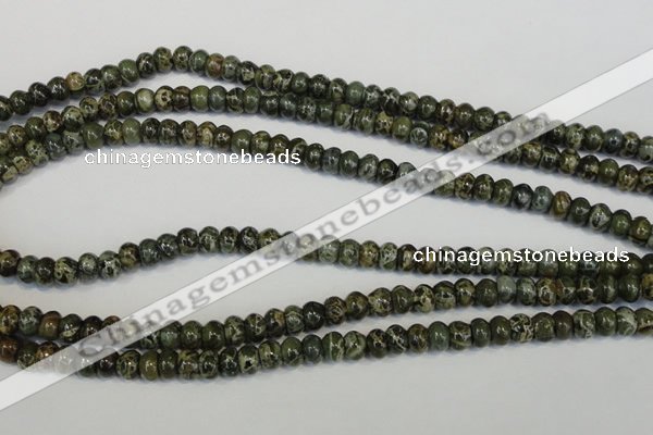 CNS510 15.5 inches 4*6mm rondelle natural serpentine jasper beads