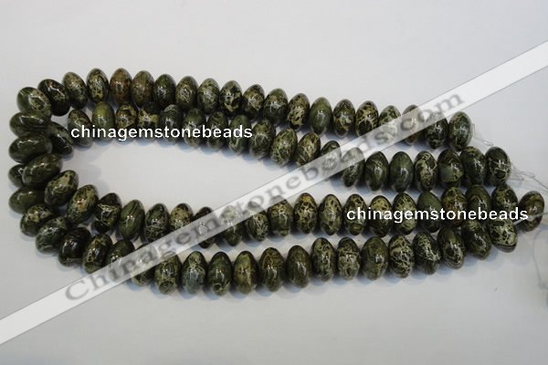 CNS515 15.5 inches 10*16mm rondelle natural serpentine jasper beads