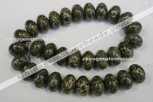 CNS517 15.5 inches 14*20mm rondelle natural serpentine jasper beads