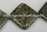 CNS533 15.5 inches 25*25mm diamond natural serpentine jasper beads