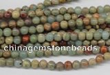 CNS60 15.5 inches 4mm round natural serpentine jasper beads