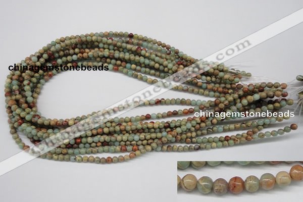 CNS60 15.5 inches 4mm round natural serpentine jasper beads