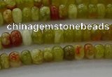 CNS609 15.5 inches 2.5*4mm rondelle green dragon serpentine jasper beads