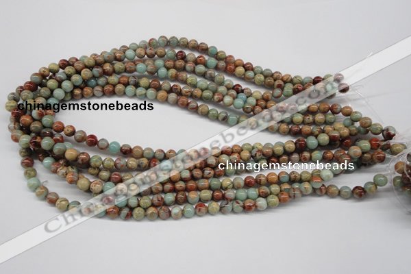 CNS61 15.5 inches 6mm round natural serpentine jasper beads