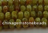 CNS610 15.5 inches 4*6mm rondelle green dragon serpentine jasper beads