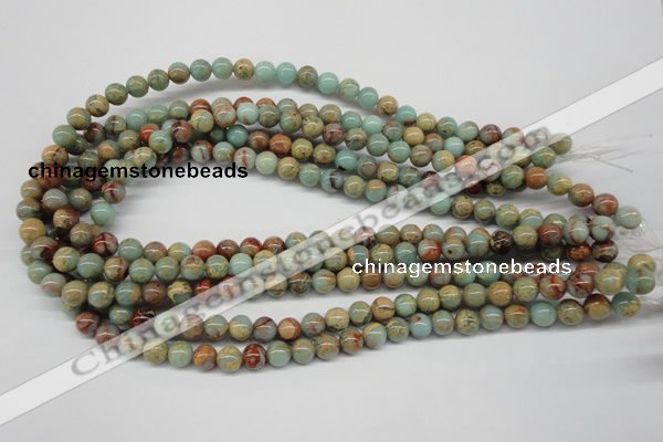 CNS62 15.5 inches 8mm round natural serpentine jasper beads