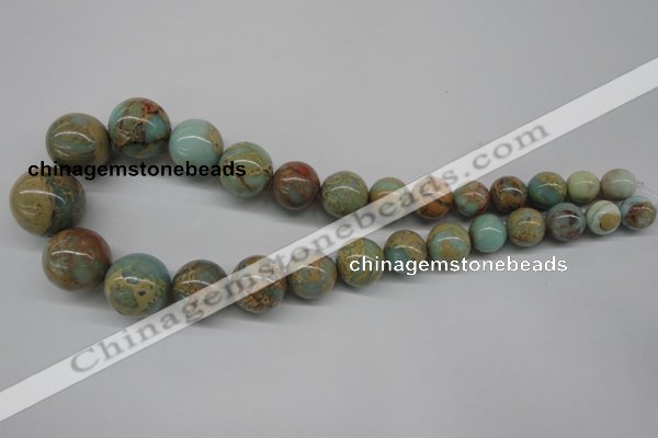 CNS69 15.5 inches 10mm - 22mm round natural serpentine jasper beads