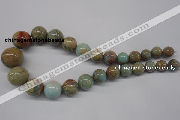 CNS70 15.5 inches 12mm - 24mm round natural serpentine jasper beads