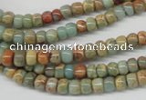 CNS71 15.5 inches 4*6mm rondelle natural serpentine jasper beads